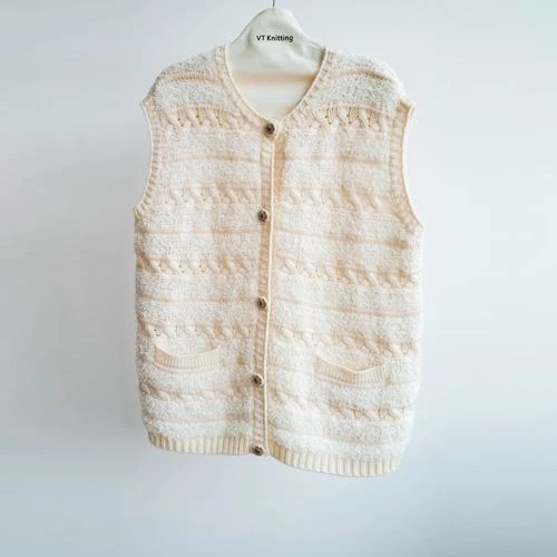 Áo len cardigan cổ chữ V bằng len Merino dành cho nữ