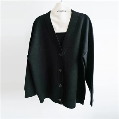 Áo len cardigan len đen cho nữ