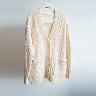 Áo len cardigan lông lạc đà