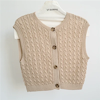 Áo khoác cardigan không tay dài cho nữ