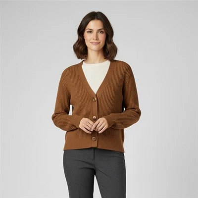 Áo len cổ tròn Merino nữ