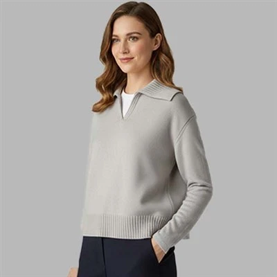 Áo len cổ chữ V Merino Wool