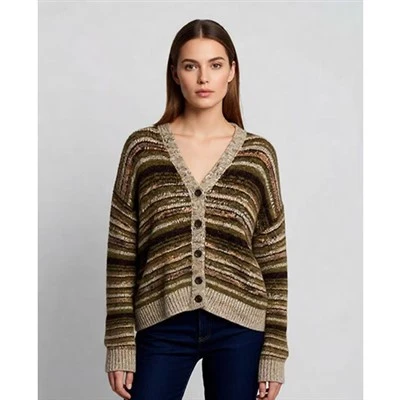 Áo vest dệt kim cổ chữ V- nguyên chiếc