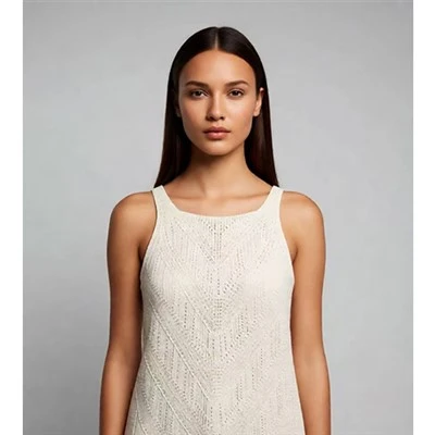 Áo vest cổ tròn liền mạch