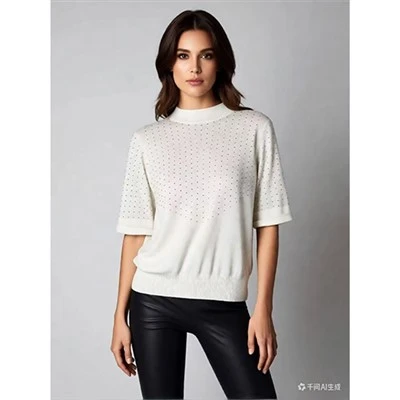Áo dệt kim cotton cơ bản dành cho nữ